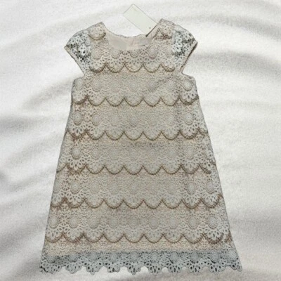 NWT Camilla Rose Formal Gold and Ivory Lace Girls Dress Size 7 - Image 1 of 4