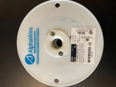 Alambre de conexión de cobre estañado Alpha Wire 3080 #12awg 600 V 105 C MTW TEW AZUL/100 pies Foto 1 de 3