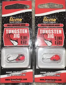 Acme Tungsten Size 5 Pendu Sling Blade Ice Jig Strep Throat Da Shiz 2 Jigs - Picture 1 of 2