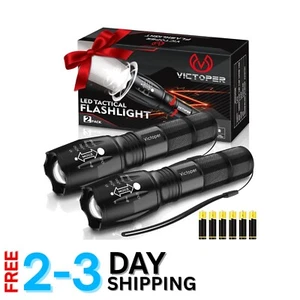 LED Flashlight Aluminum 2 Pack 3500 Lumens Waterproof Multi-Mode Outdoor Gear - Picture 1 of 9