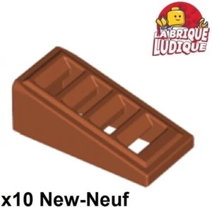 Lego 10X Slope Brick Inclined 18 2X1X2/3 Grid Dark Orange 61409 - Picture 1 of 1