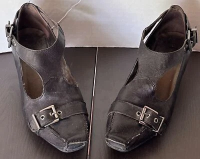 Zapatos Mujer Fiji Negros 37 EE. UU. Talla 6 1/2 Cuero Foto 1 de 4
