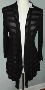 Suéter Ann Taylor Loft Envolvente Negro Sólido Transparente Nuevo con Etiquetas $45 Talla M s3604 - Imagen 1 de 8