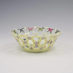 Rare First Period Worcester Porcelain Yellow Ground Basket c.1768 Antique - Picture 1 of 11
