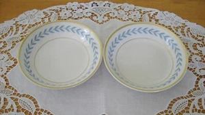 Fruteros vintage Syracuse China SHERWOOD marfil antiguo hoja de laurel 5" ~ Juego de 2 - Imagen 1 de 6