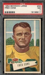 1952 BOWMAN LARGE #33 FRED CONE PSA 7 PACKERS NICELY CENTERED - Picture 1 of 2