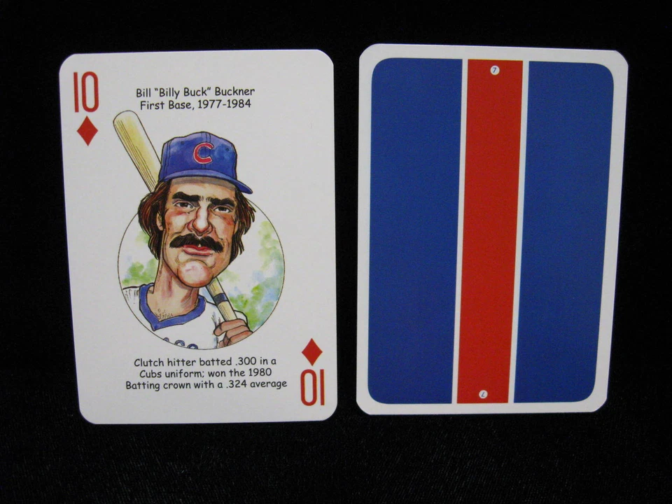 Barajas de héroe Bill Buckner Chicago Cubs "10 of Diamonds" Foto 1 de 1
