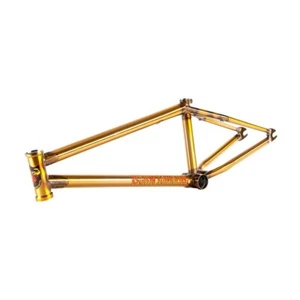 S&M BIKES BTM MIKE HODER SIGNATURE 21 FRAME TRANS GOLD BMX FIT BIKE 21" - Picture 1 of 5