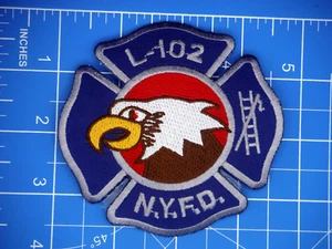FDNY-Parche 102 escalera del Departamento de Bomberos de la Ciudad de Nueva York-B - Imagen 1 de 3