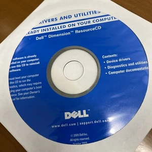 Dell Dimension Resource CD Reinstall Drivers and Utilities Computer P/N 0CD016 - Picture 1 of 3