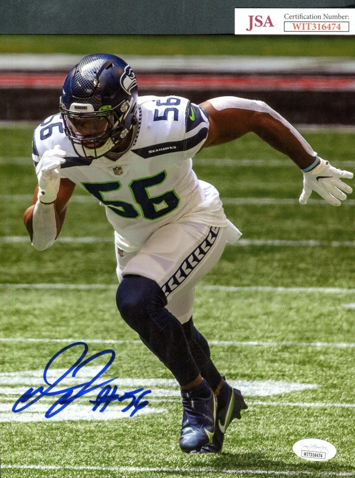 JSA Jordyn Brooks Autographed Signed 8x10 Photo 1st Round DP Seahawks TRB 885 - Image 1 of 1
