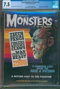 MONSTRUOS FAMOSOS de FILMLAND #24 ⭐ CGC 7.5 ⭐ ¡Raro! Revista Hombre Lobo Warren 1965 - Imagen 1 de 3