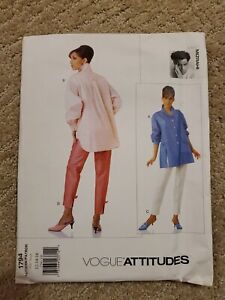 1996 Vogue Attitudes Sewing Pattern 1794 Misses Tunic And Pants New FF