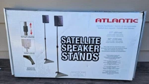 Atlantic Satellite Speaker Stands SPSCUR47 2-Pack Adjustable 27" to 48" BB7 - Picture 1 of 7