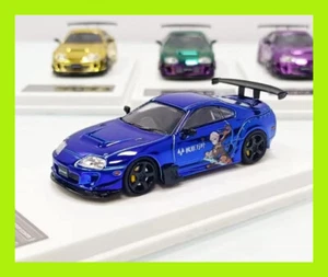 JUL 2024 LMLF 1/64 Toyota Supra A80Z Chormed Blue - Picture 1 of 7