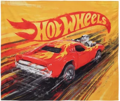 NUEVO 60” X 51” Red Hot Wheels Tapiz con Licencia Oficial Decoración de Pared Cueva Foto 1 de 2