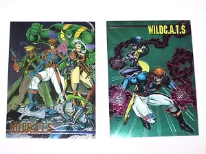 1994 WILDSTORM SET ONE 1 WILDCATS Promo 2 Card SET CHROMIUM JIM LEE #PR1 NO # DC - Picture 1 of 6