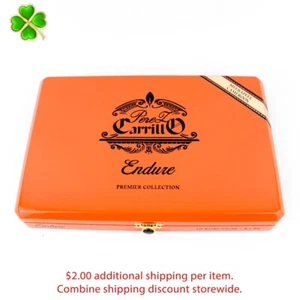 Caja de cigarros de madera vacía Pérez Carrillo Endure Robusto Premier 9,5" x 6,25" x 1,25" - Imagen 1 de 12