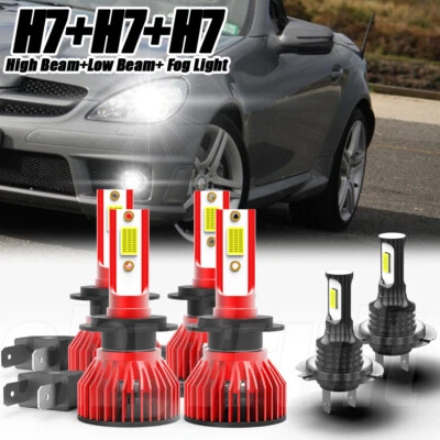 For Mercedes-Benz SLK300 SLK350 2006-2011 6x LED Headlight + Fog Light Bulbs kit - Image 1 of 4