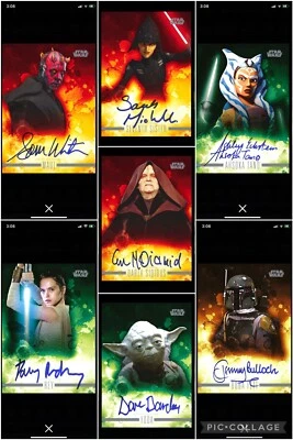 Topps Star Wars Digital Card Trader 23 Card Standard Stellar Sig Insert Set - Image 1 of 2