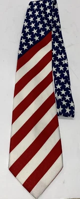 Fratello Bandera EE. UU. Estrellas y Rayas Patriótico ☼ Hecho a Mano Corbata para Hombre Rojo Blanco Azul Foto 1 de 4