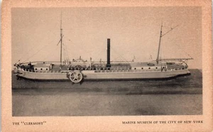 Vtg Ship Postcard Fulton The Clermont Marine Museum Of The City Of New York NYC - Picture 1 of 2