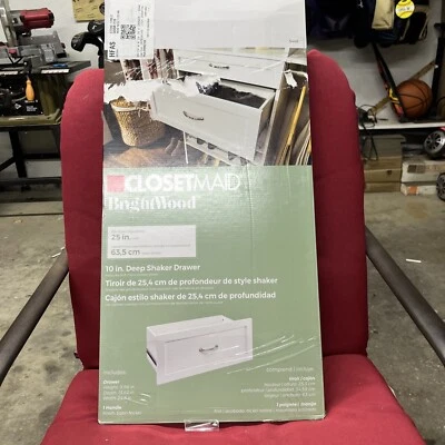 Gaveta tradicional branca ClosetMaid armazenamento + organização 10" A x 25" L x 14" D - Imagem 1 de 4