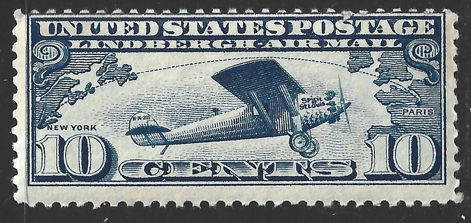 United States, Scott #C10, 10c Lindbergh's Plane, MNH - Image 1 of 1