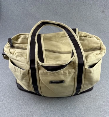 Bolsa de pañales EDDIE BAUER beige/marrón de lona XL Foto 1 de 4