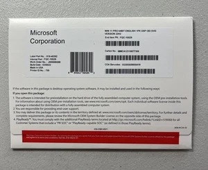 Microsoft Windows Win 11 Pro 64 bit DVD - Zdjęcie 1 z 4