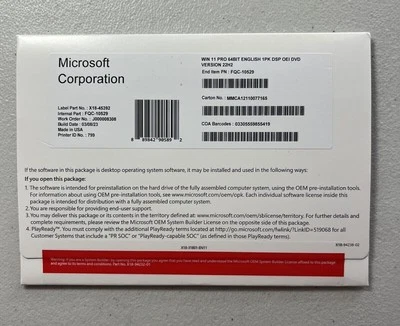 Microsoft Windows Win 11 Pro 64 bit DVD - Image 1 of 3