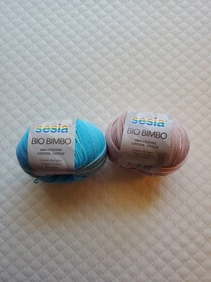 Sesia Bio Bimbo 100% Algodón Orgánico Hilo Gradiente 50g 196 Yardas Dedos Italia Foto 1 de 4