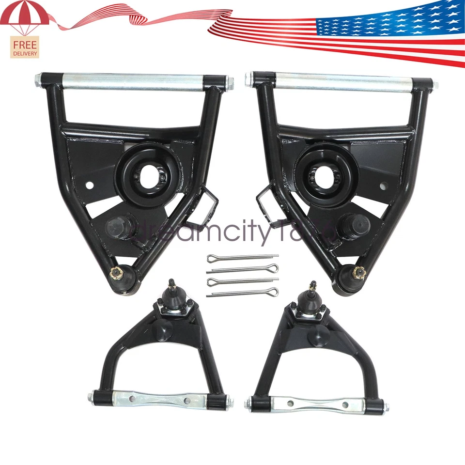 For 1963-1970 C10 CHEVROLET GMC TUBULAR CONTROL ARMS SET OF 4 UPPER AND LOWER - Imagem 1 de 4