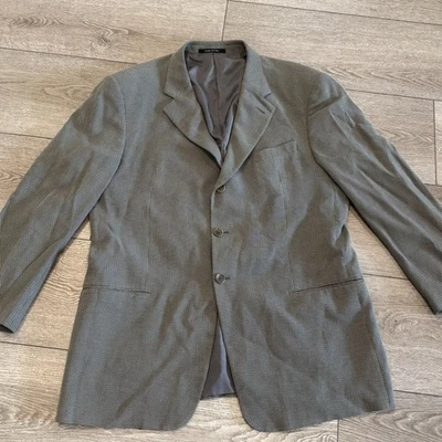 Armani Collezioni Hombre Chaqueta Talla 44R Hecho en Italia Marrón Beige Patrón Foto 1 de 4