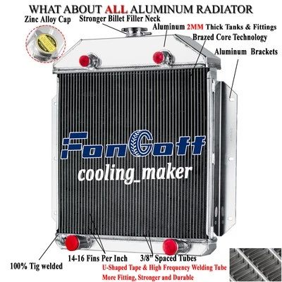 3 Rows Radiator Fits Ford Taunus Custom Flathead Configuration V8 MT 1949-1953 — 第 1/4 张图片