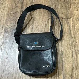 Sony Let Your Mind Play Discman Walkman Carrying Case Shoulder Bag FREE SHIPPING - Picture 1 of 11