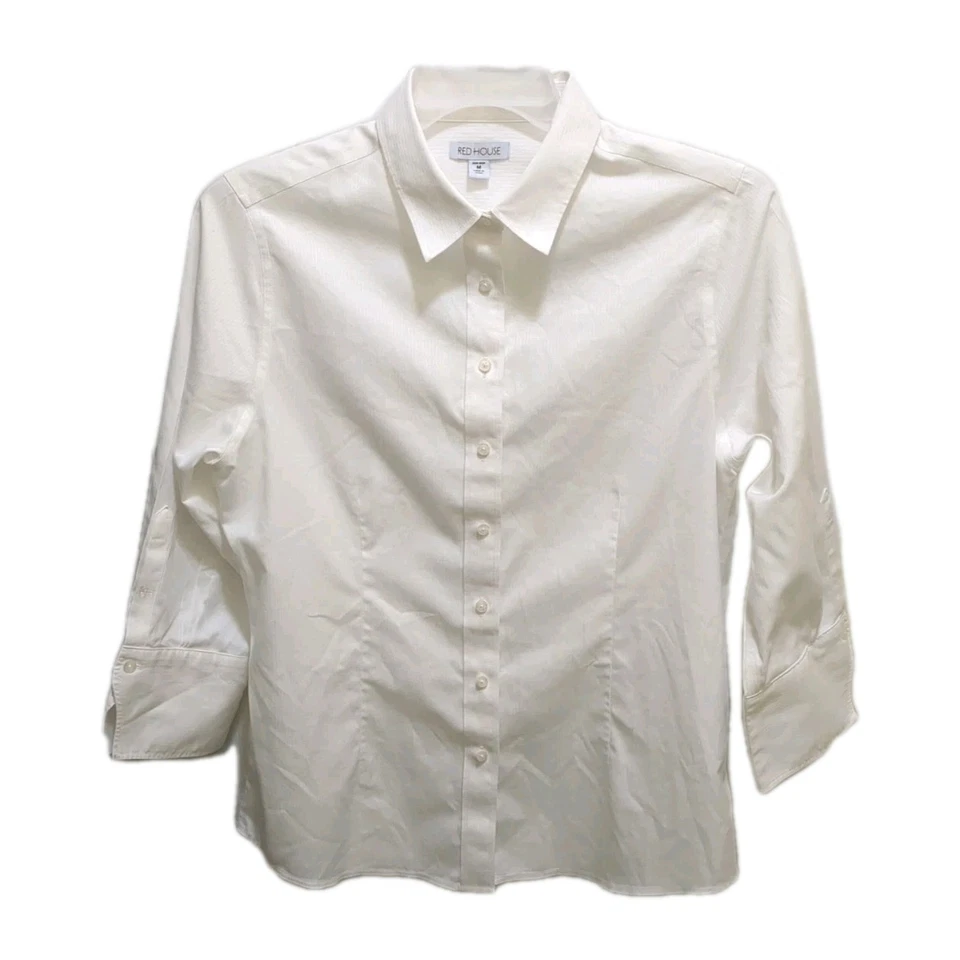 Camisa para mujer Red House de segunda mano manga 3/4 botones delanteros talla mediana  Foto 1 de 4