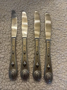 4er Set Wallace Taos 18/10 Südwest Stil Edelstahl Besteck Messer 8 7/8" - Bild 1 von 9