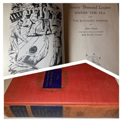Twenty Thousand Leagues Under the Sea 1949 Jules Verne Vintage Hardcover illust. - Image 1 of 4