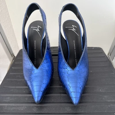 Guiseppe Zanotti Women's Heels Size 37.5 Electric Blue - Image 1 of 3