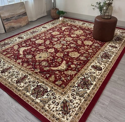 Traditional Oriental 5x7 Area Rug Area Rugs  Carpet Living Room Red - Image 1 of 4