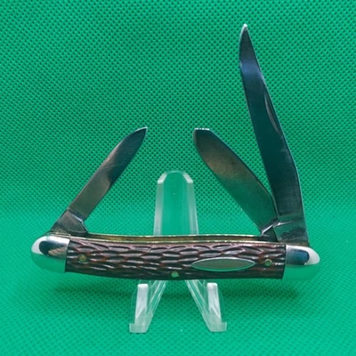 Vintage Ulster 3 Blade " Stockman " 55 Pocketknife w/ Delrin Handles - Image 1 of 4