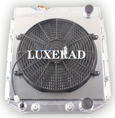 259 3Row Radiator+Fan For 1960-65 Ford Falcon/Ranchero/Comet 65-66 Mustang AT/MT Foto 1 de 4