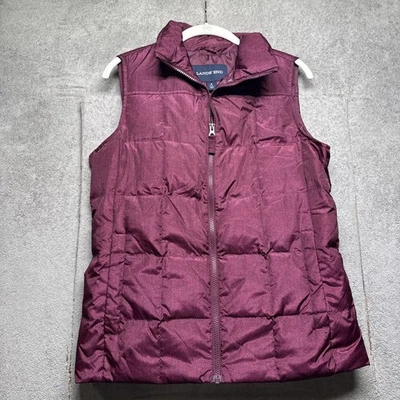 Chaleco acolchado Lands’ End borgoña espiga para mujer talla pequeña 6-8 Preppy Foto 1 de 4