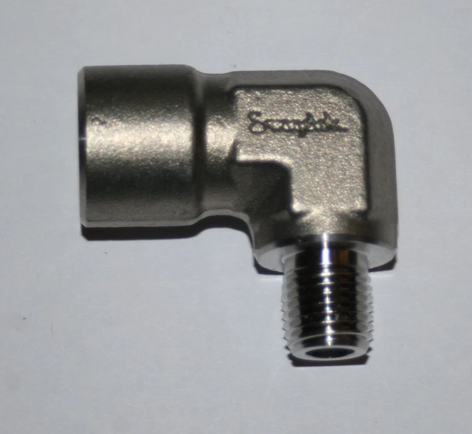 3/8 FNPT x 1/4 MNPT 316ss Reducing Street Elbow Fitting Swagelok SS-6-RSE-4 - Image 1 of 3