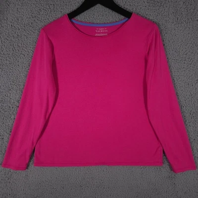 Talbots Shirt Womens Large Pink Pima Cotton Long Sleeve Crew Neck Casual Top - Image 1 of 4