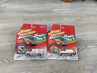 2 Johnny Lightning 1977 Chevy Groovy Dude Vinyl Rules Boogie Vans  1:64 - Image 1 of 4