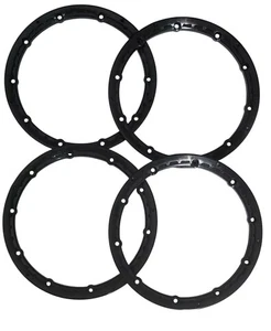 KM 4 Stk. Felgenringe / Beadlock außen schwarz HPI Baja, Losi 5ive-T u.a. NEU - Bild 1 von 1