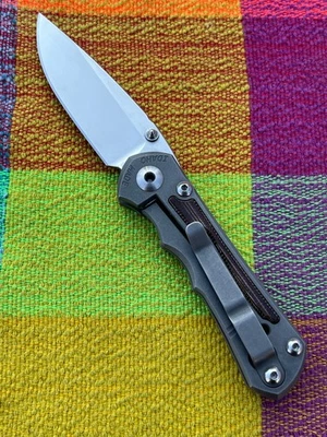 Chris Reeve Knives Small Inkosi Natural Micarta Titanium S35V LEFT HAND SIN-1119 - Image 1 of 4