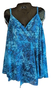 Y2K Babydoll Womens Vintage Top Sz 18-20W Paisley Flowing Coquette Festival USA - Picture 1 of 8
